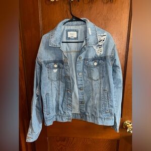 Forever 21 Distressed Denim Jacket